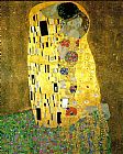 Gustav Klimt Canvas Paintings - The Kiss (Le Baiser _ Il Baccio)